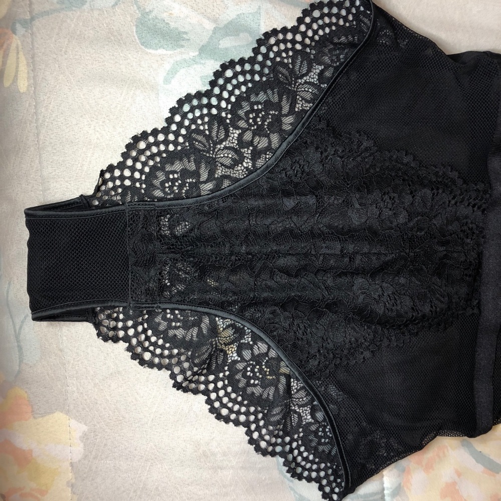 Black lingerie body suit —SOLD- - Picture 2 of 5